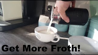 How to Get More Froth from Your Nespresso Coffee Aeroccino  Nespresso tips and help [upl. by Hayouqes259]